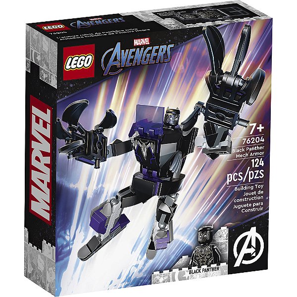 Lego Marvel Armadura Robô do Pantera Negra 76204 124pcs