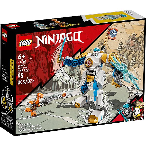 Lego NINJAGO Robô Power Up EVO do Zane 71761 95pcs