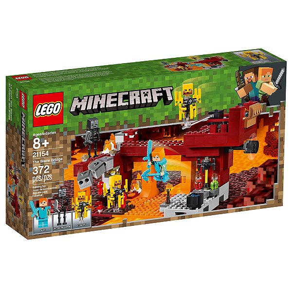 Lego Minecraft A Ponte Flamejante 21154 - 372pcs