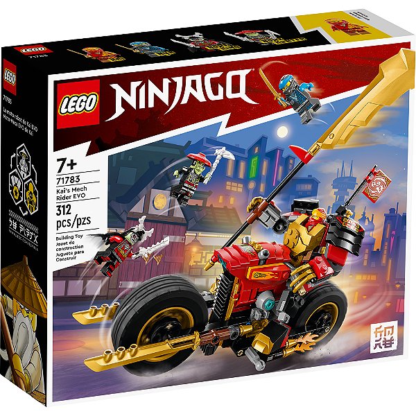 Lego Ninjago Robo Motoqueiro Evo Do Kai 71783 312pcs
