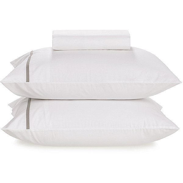 Jogo de Cama Karsten Liam 180 Fios 3 Peças Queen Branco