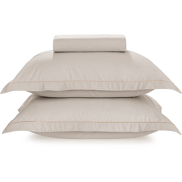 Jogo de Cama Karsten Royal 180 Fios 3 Peças Queen Bege