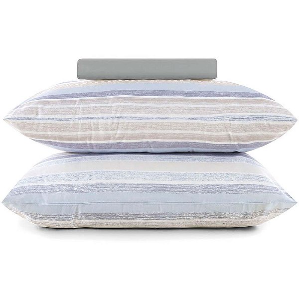 Jogo de Cama Altenburg Rustic Stripes TA 3 Peças Casal Cinza