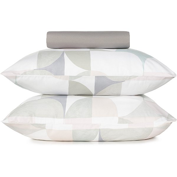 Jogo de Cama Altenburg Loop TA 3 Peças Casal Cinza