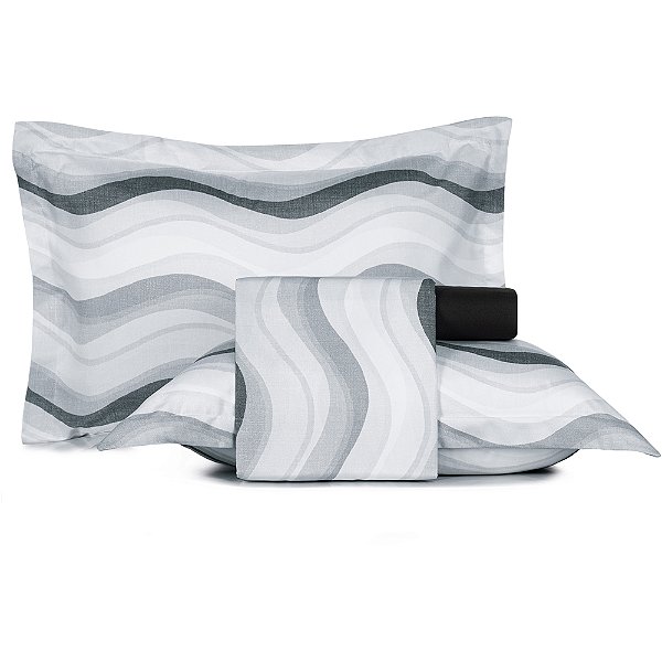 Jogo de Cama Altenburg Rossio TA 4 Peças Casal Preto