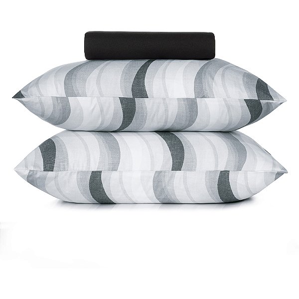 Jogo de Cama Altenburg Rossio TA 3 Peças Queen Preto