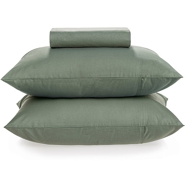 Jogo de Cama Karsten Matiz 150 Fios 3 Peças Casal Verde