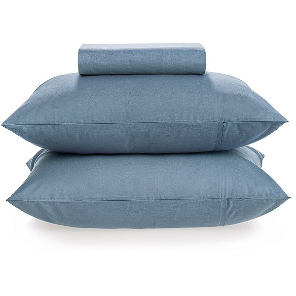 Jogo de Cama Karsten Matiz 150 Fios 3 Peças Casal Azul