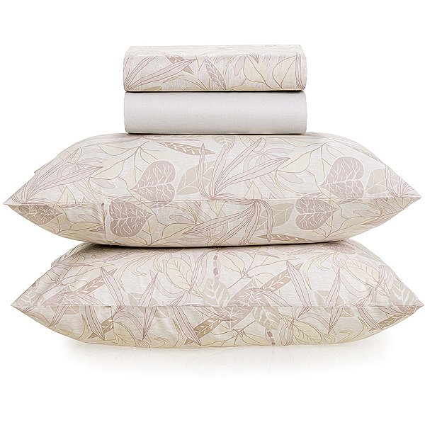 Jogo de Cama Karsten Maia 150 Fios 4 Peças Queen Bege