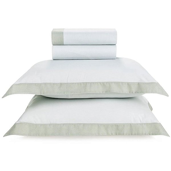 Jogo de Cama Karsten Alissa 180 Fios 4 Peças Queen Verde