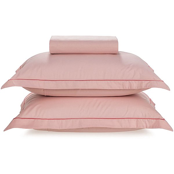 Jogo de Cama Karsten Royal 180 Fios 3 Peças Queen Rosa