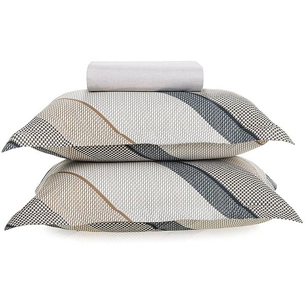 Jogo de Cama Karsten Venancio 180 Fios 3 Peças Queen Bege