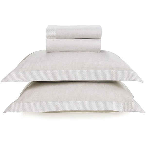 Jogo de Cama Karsten Venancio 180 Fios 4 Peças Queen Cinza