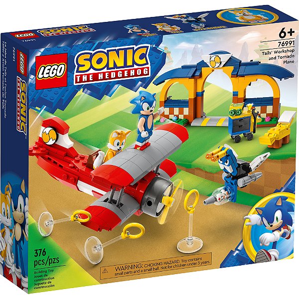 Lego Sonic Oficina do Tails e Avião Tornado 76991 376pcs
