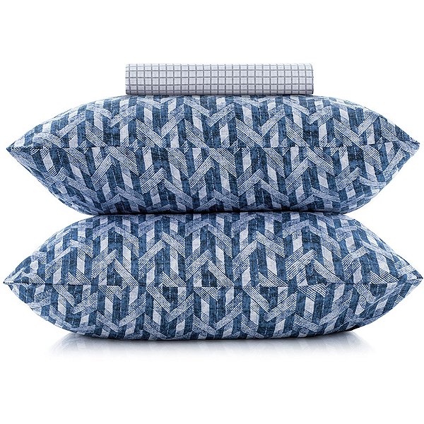 Jogo de Cama Altenburg Belong 3 Peças Casal Azul