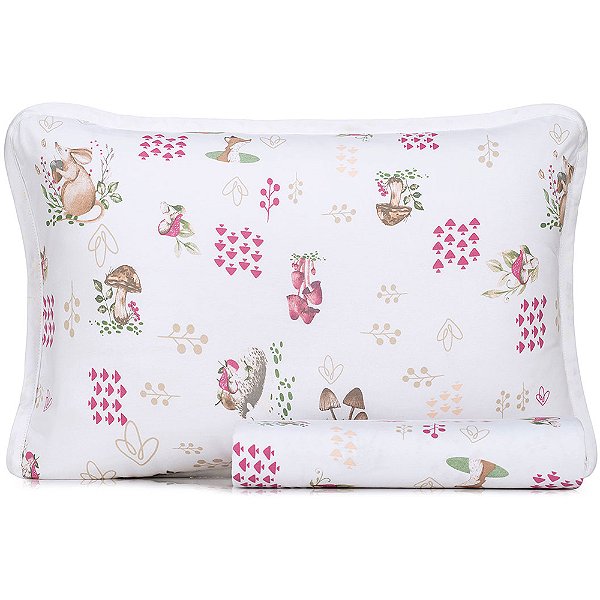Jogo de Cama Altenburg Mushroom Malha 2 Pcs Solteiro Branco