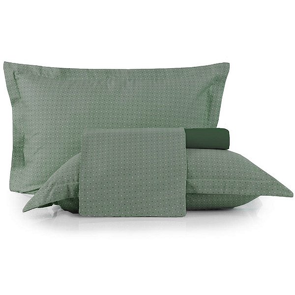 Jogo de Cama Altenburg Play Jade TA 4 Peças Casal Verde