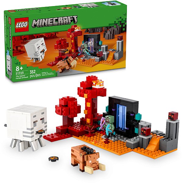 Lego Minecraft Emboscada no Portal do Nether 21255 352pcs