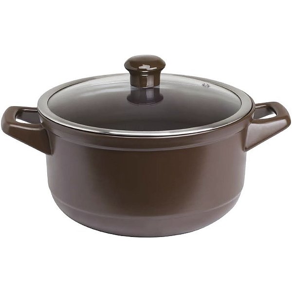 Caçarola de Ceramica Ceraflame Duo 24cm 4300ml Marrom