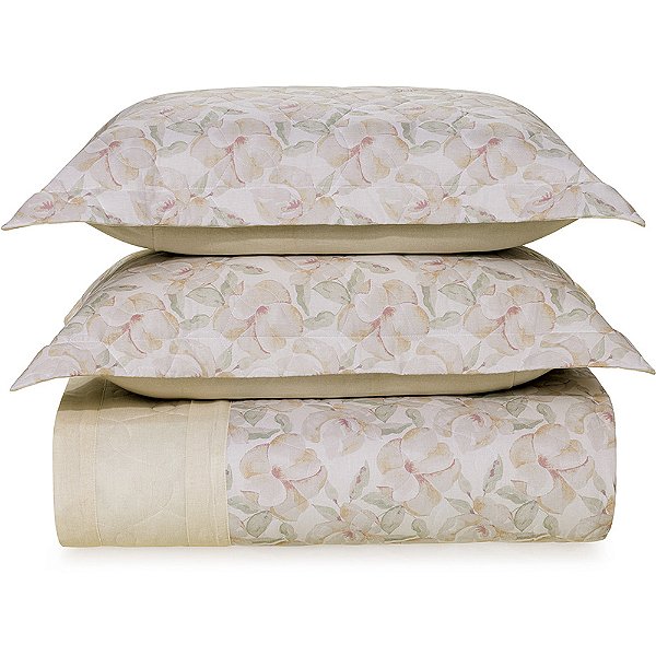 Jogo de Colcha Karsten Justine 160 Fios 3 Peças Queen Bege