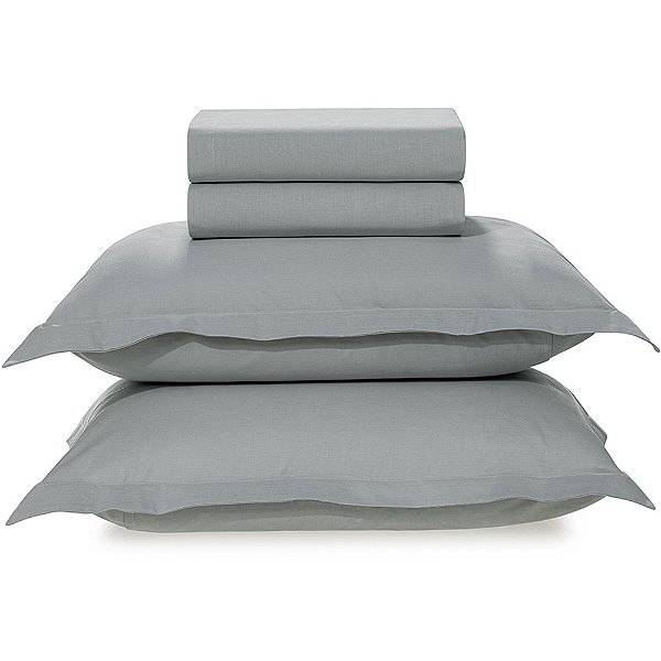 Jogo de Cama Karsten Tom 200 Fios 4 Peças Queen Azul