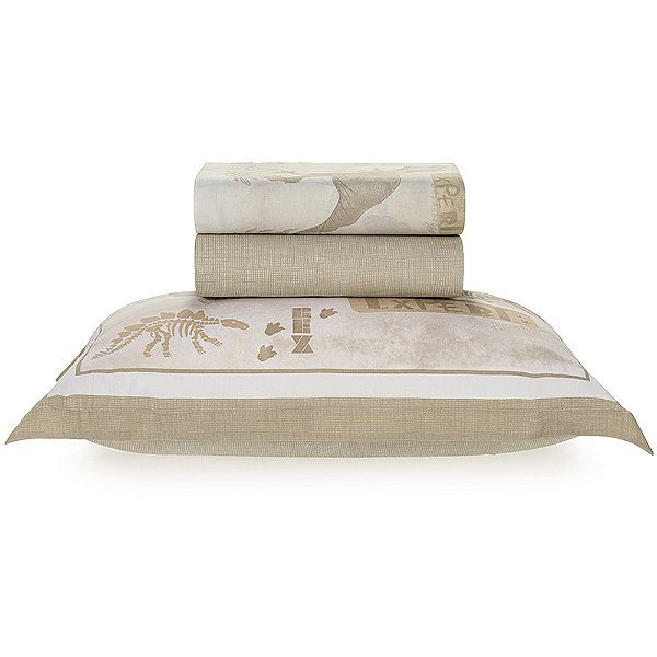 Jogo de Cama Karsten Rex 200 Fios 3 Peças Solteiro Marrom