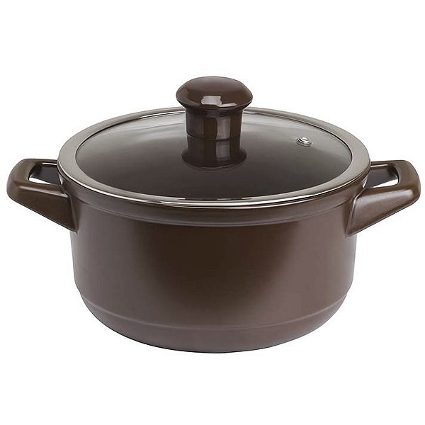 Caçarola Ceraflame Duo 20cm 2500ml Marrom Chocolate
