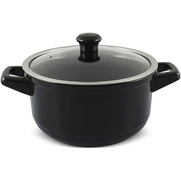Caçarola Ceraflame Duo 24cm 4300ml Preto