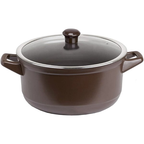 Caçarola Ceraflame Duo 28cm 6000ml Marrom Chocolate