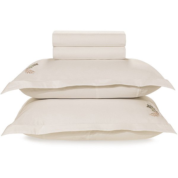 Jogo de Cama Karsten Livia 200 Fios Bordado 5 Peças Queen