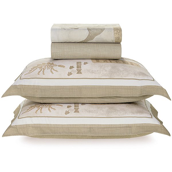 Jogo de Cama Karsten Rex 200 Fios 4 Peças Casal Marrom