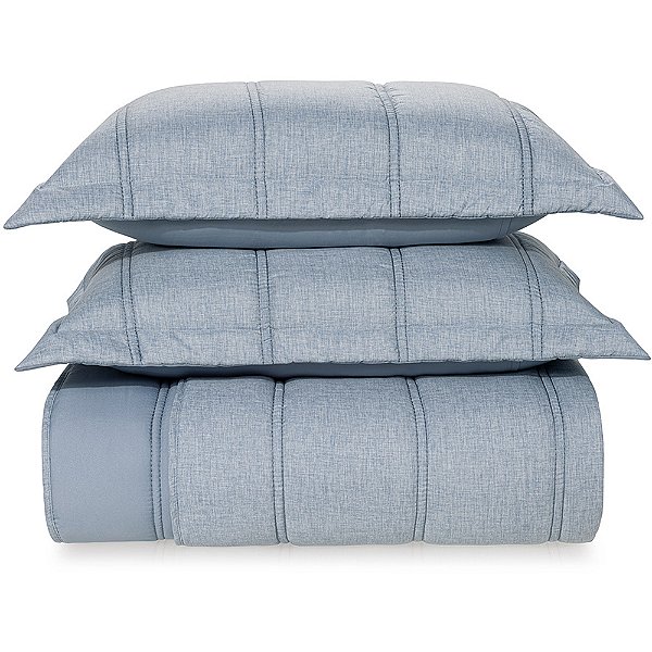 Jogo de Colcha Karsten Nonato 3 Peças Queen Azul