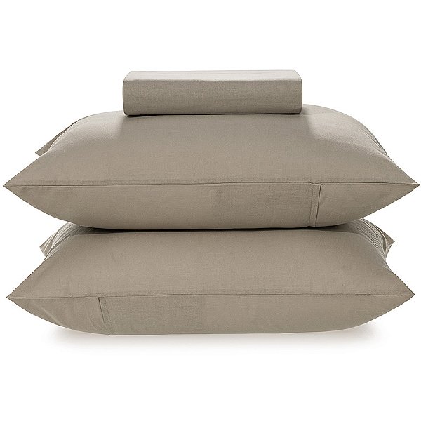 Jogo de Cama Karsten Matiza 160 Fios 3 Peças Casal Marrom