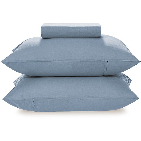 Jogo de Cama Karsten Matiza 160 Fios 3 Peças Queen Azul