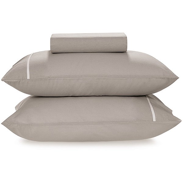 Jogo de Cama Karsten Noah 160 Fios 3 Peças Casal Cinza
