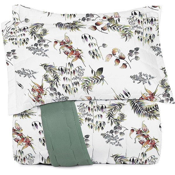 Jogo de Colcha Altenburg Vivid Green TA 3 Peças Queen Verde