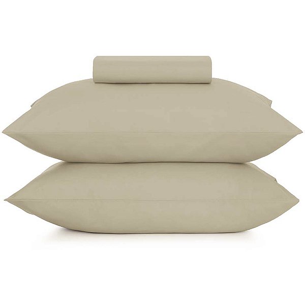 Jogo de Cama Altenburg Liso TA 3 Peças Queen Bege