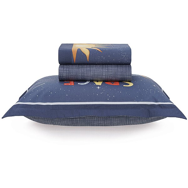 Jogo de Cama Karsten Galaxia II 200 Fios 3 Peças Solteiro