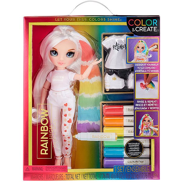 Boneca Rainbow High Color e Create Olhos Azuis