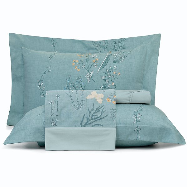 Jogo de Cama Altenburg Studio Floral 200 Fios 4 Peças Queen