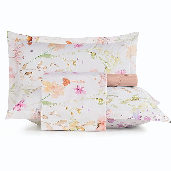Jogo de Cama Altenburg Florestal TA 4 Peças Casal Rosa