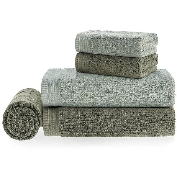 Jogo de Toalha Banho Karsten Felpudo Imperial 5 Peças Verde