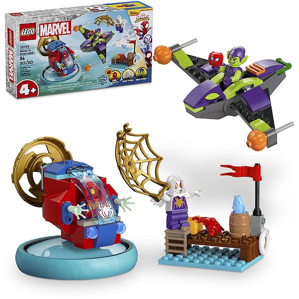 Lego Super Heroes Spidey vs Duende Verde 10793 com 84pcs