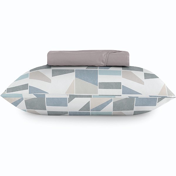 Jogo de Cama Altenburg Ecletic TA 2 Peças Solteiro Cinza