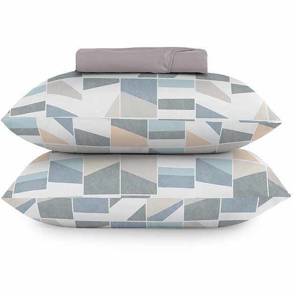 Jogo de Cama Altenburg Ecletic TA 3 Peças Casal Cinza