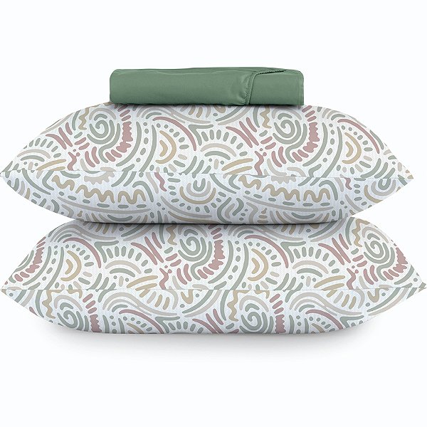 Jogo de Cama Altenburg Painel TA 3 Peças King Verde