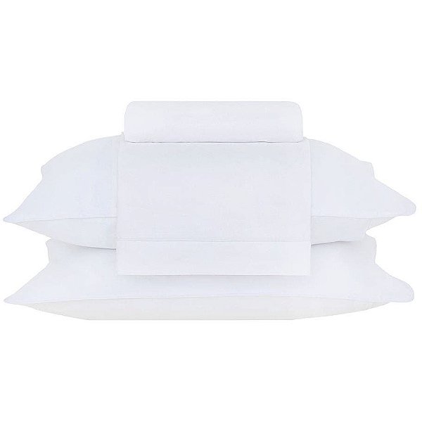 Jogo de Cama Buddemeyer Basic Percalle 4 Peças Casal Branco
