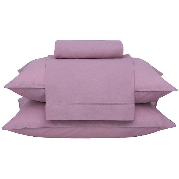 Jogo de Cama Buddemeyer Basic Percalle 4 Peças Casal Rosa