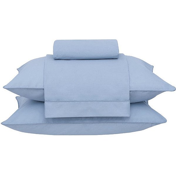 Jogo de Cama Buddemeyer Basic Percalle 4 Peças Queen Azul