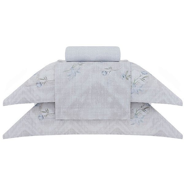 Jogo de Cama Buddemeyer Botanical 4 Peças Casal Off White